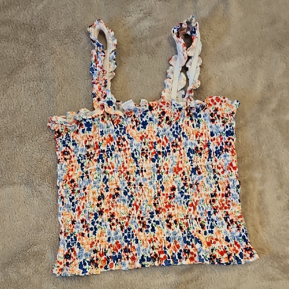Old Navy Multicolor Floral Smocked Camisole